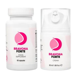 Bravona Forte Capsule e crema per l’aumento del seno femminile (60 capsule e crema 50 ml)