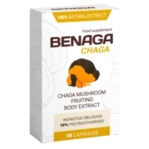 Benaga Chaga integratore alimentare per la salute delle articolazioni, del sistema cardiovascolare, per la potenza, in caso di diabete e prostatite (10 capsule)